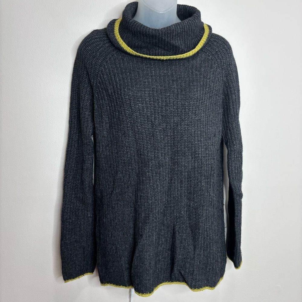Bartolini wool Cashmere Blend Turtleneck Sweater grey gray medium Made in Italy